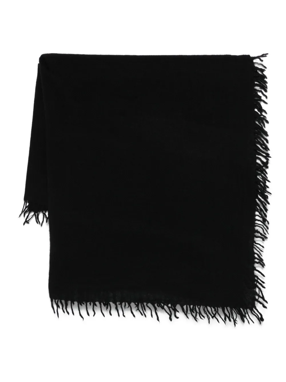 Allude Kasjmier sjaal met franje Zwart