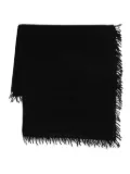Allude fringed cashmere scarf - Black