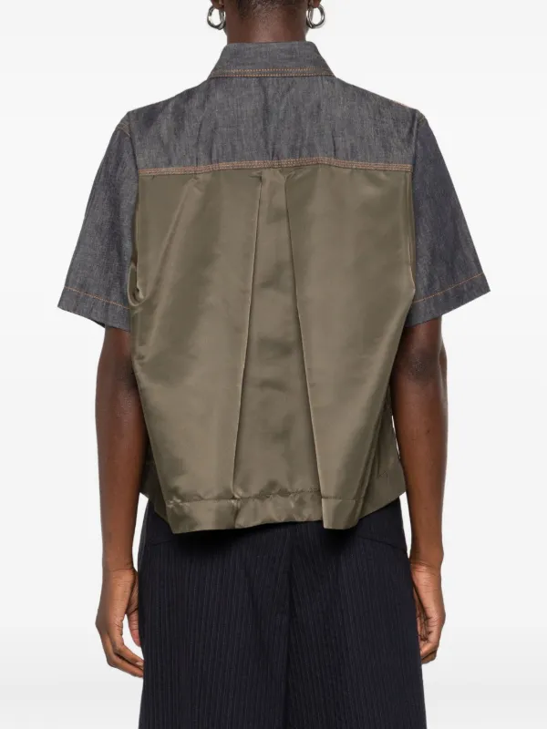 Sacai ダブルポケット デニムシャツ | ブルー | FARFETCH JP