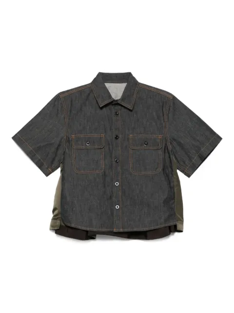 sacai double-pocket denim shirt