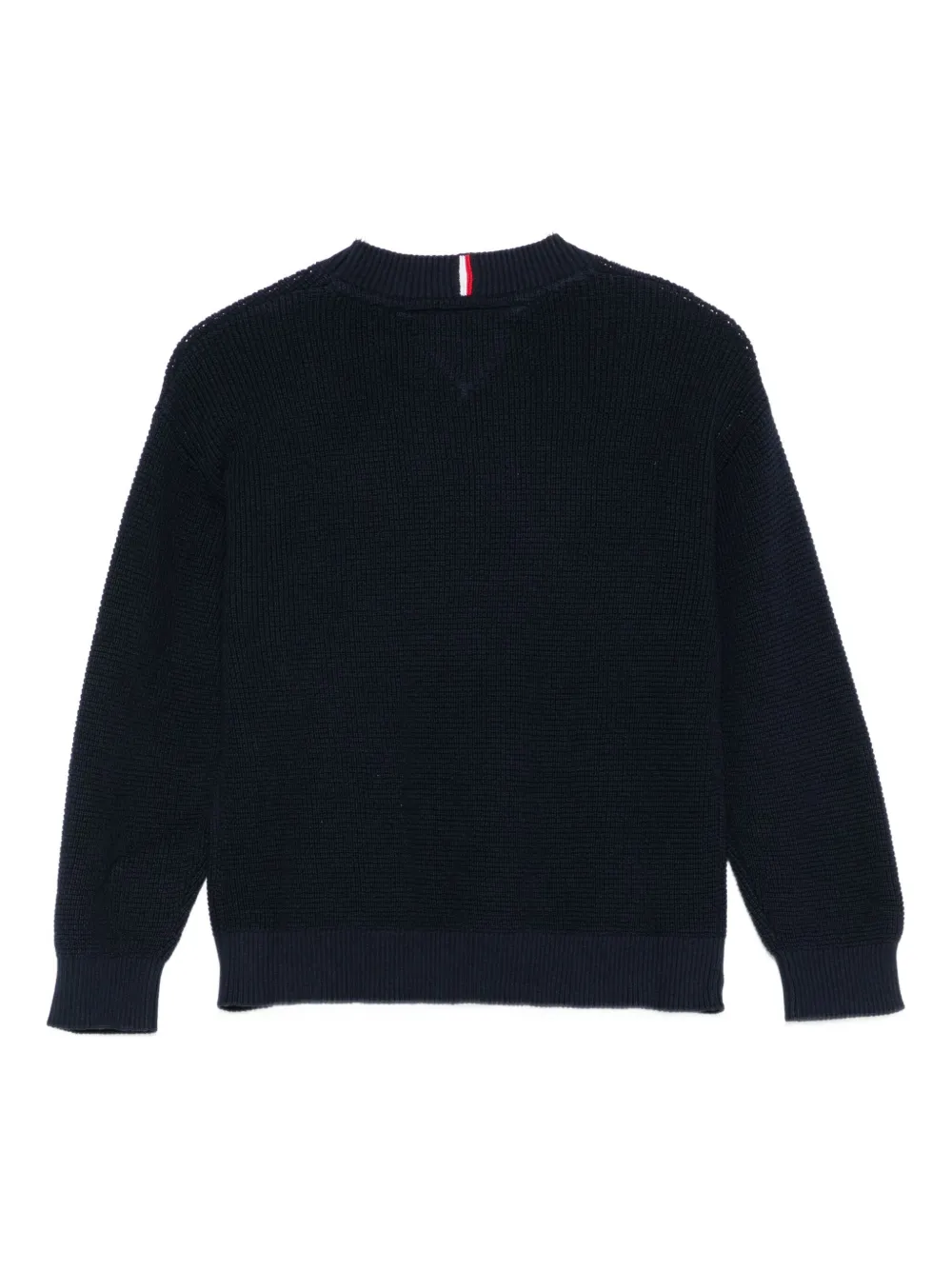 Tommy Hilfiger Junior Katoenen trui met logodetail Blauw