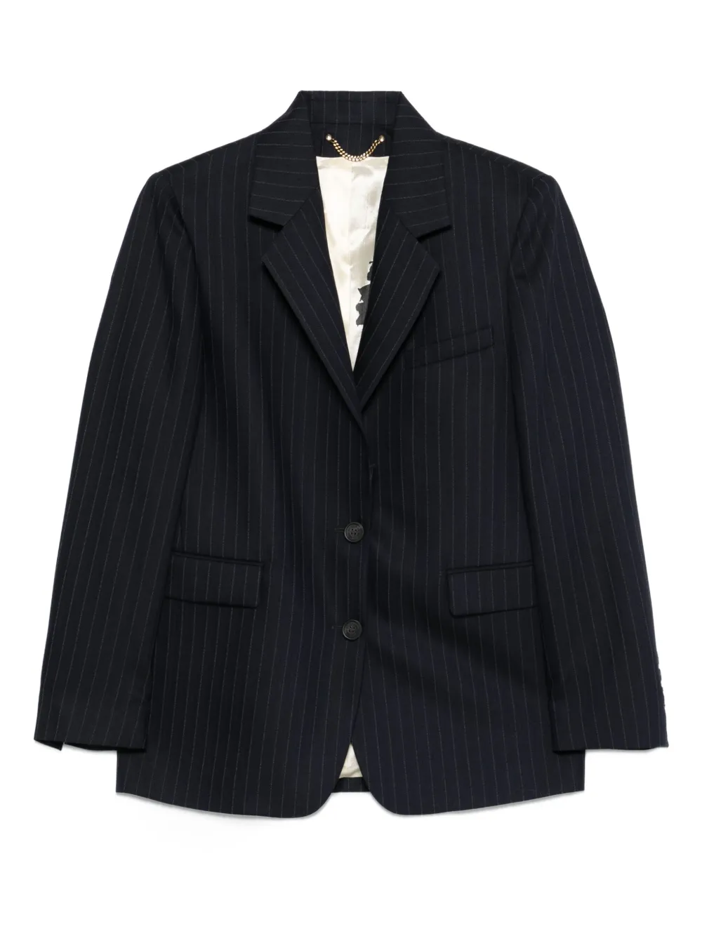 Golden Goose pinstripe single-breasted blazer Blauw