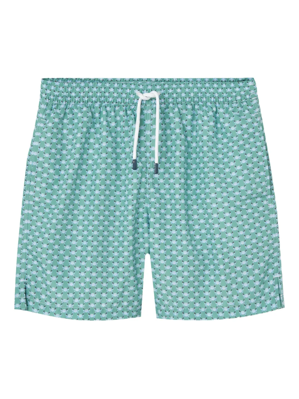 Fedeli crab-print drawstring swim shorts Blauw