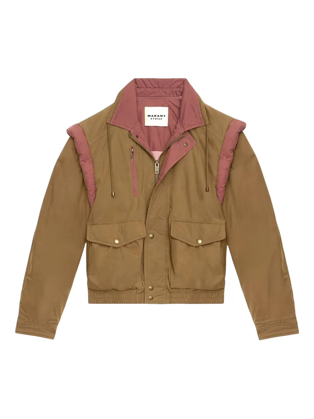 ISABEL MARANT Desha tweekleurig katoenen jack Bruin