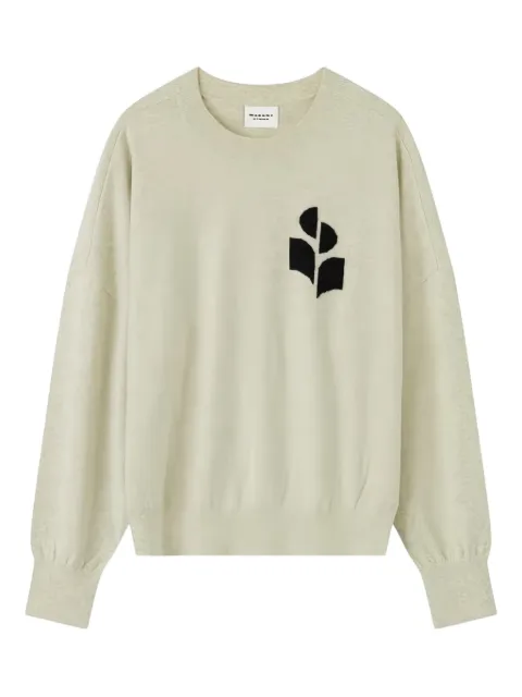ISABEL MARANT logo-embroidered crew-neck sweater 