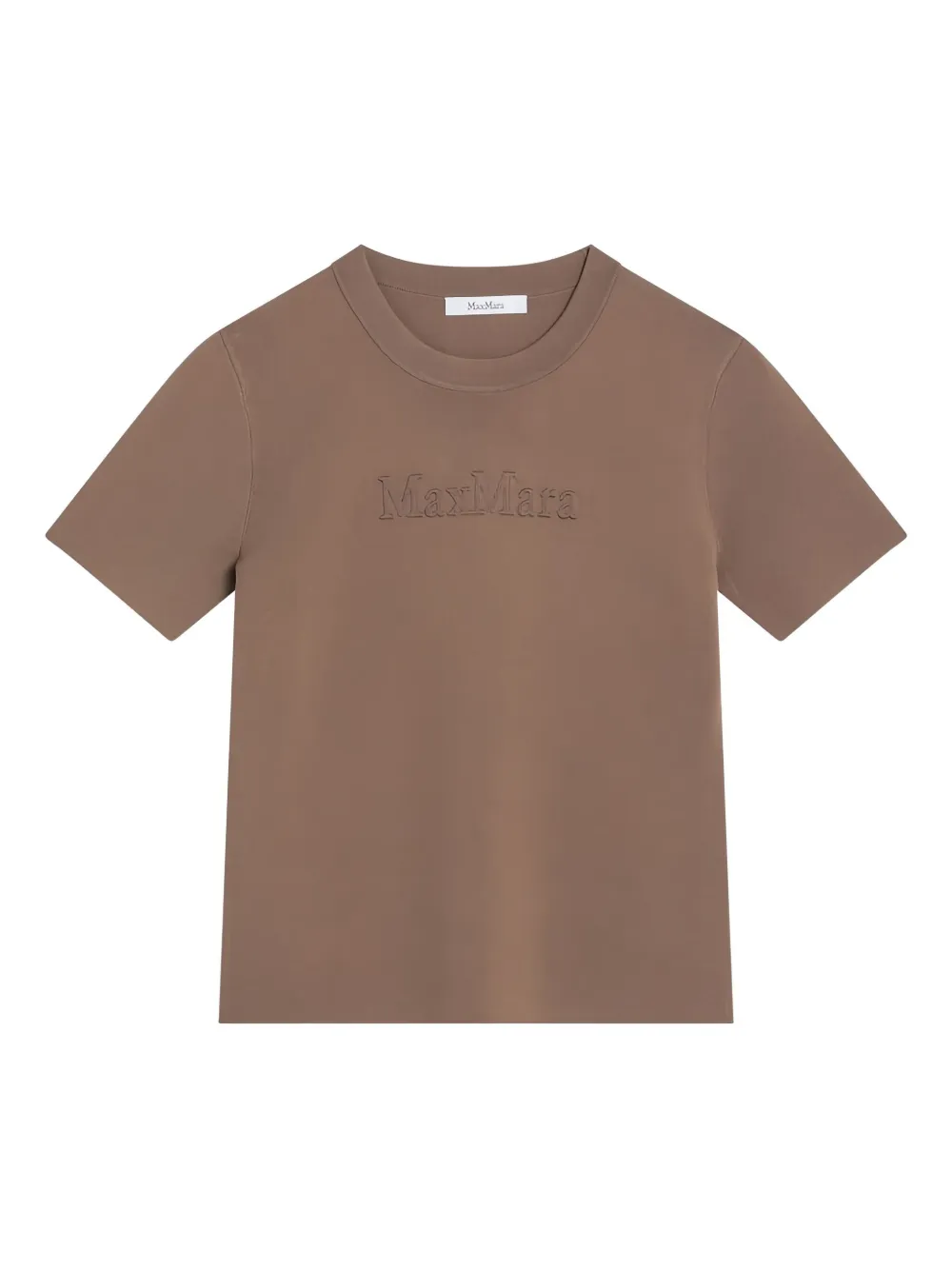 Max Mara T-shirt con logo - Marrone