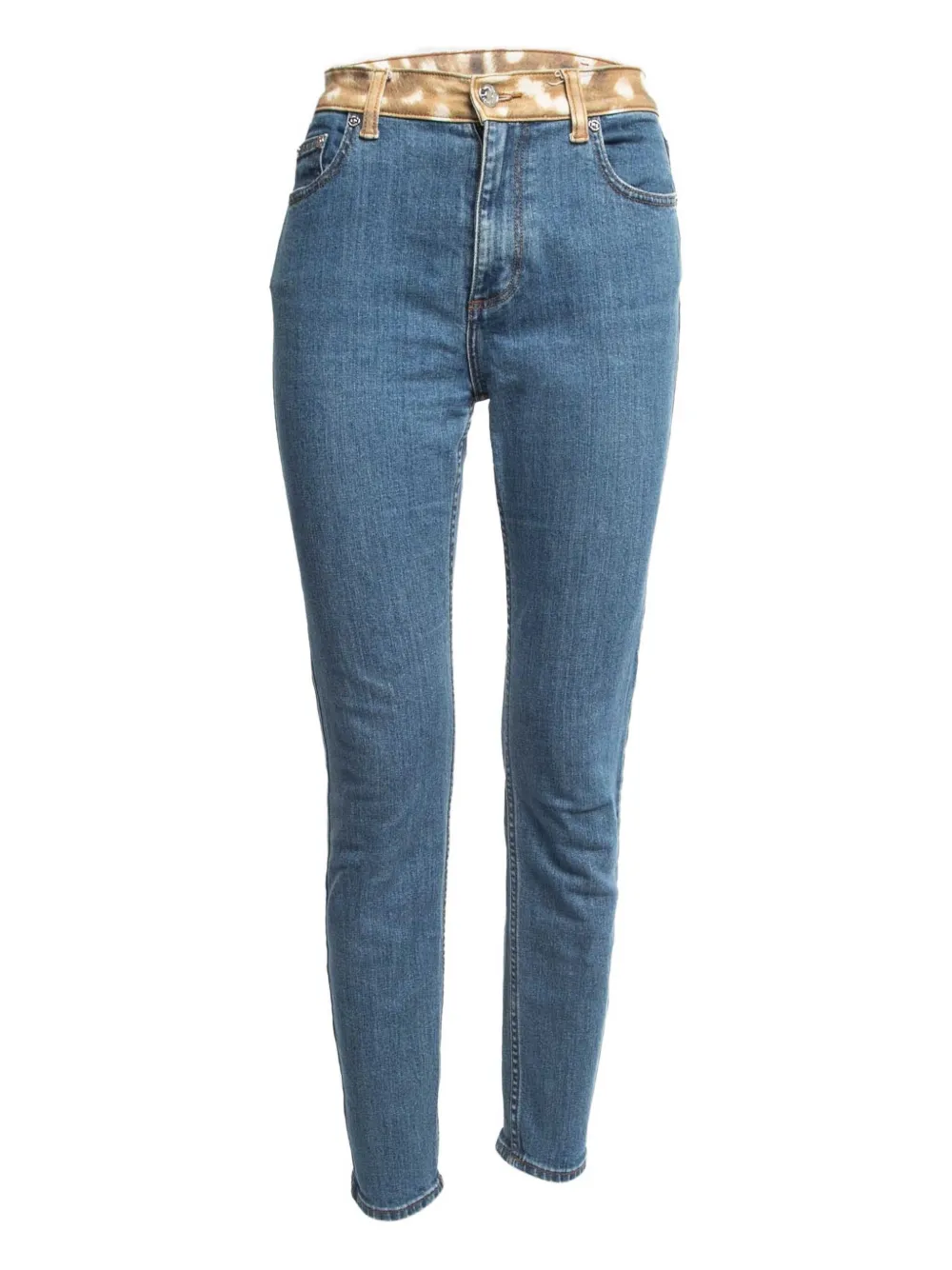 Burberry Pre-Owned Jeans con stampa - Blu