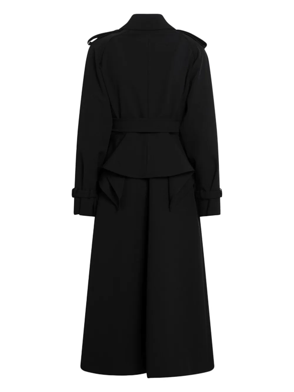 Max Mara Double-breasted Belted Trench Coat In Black