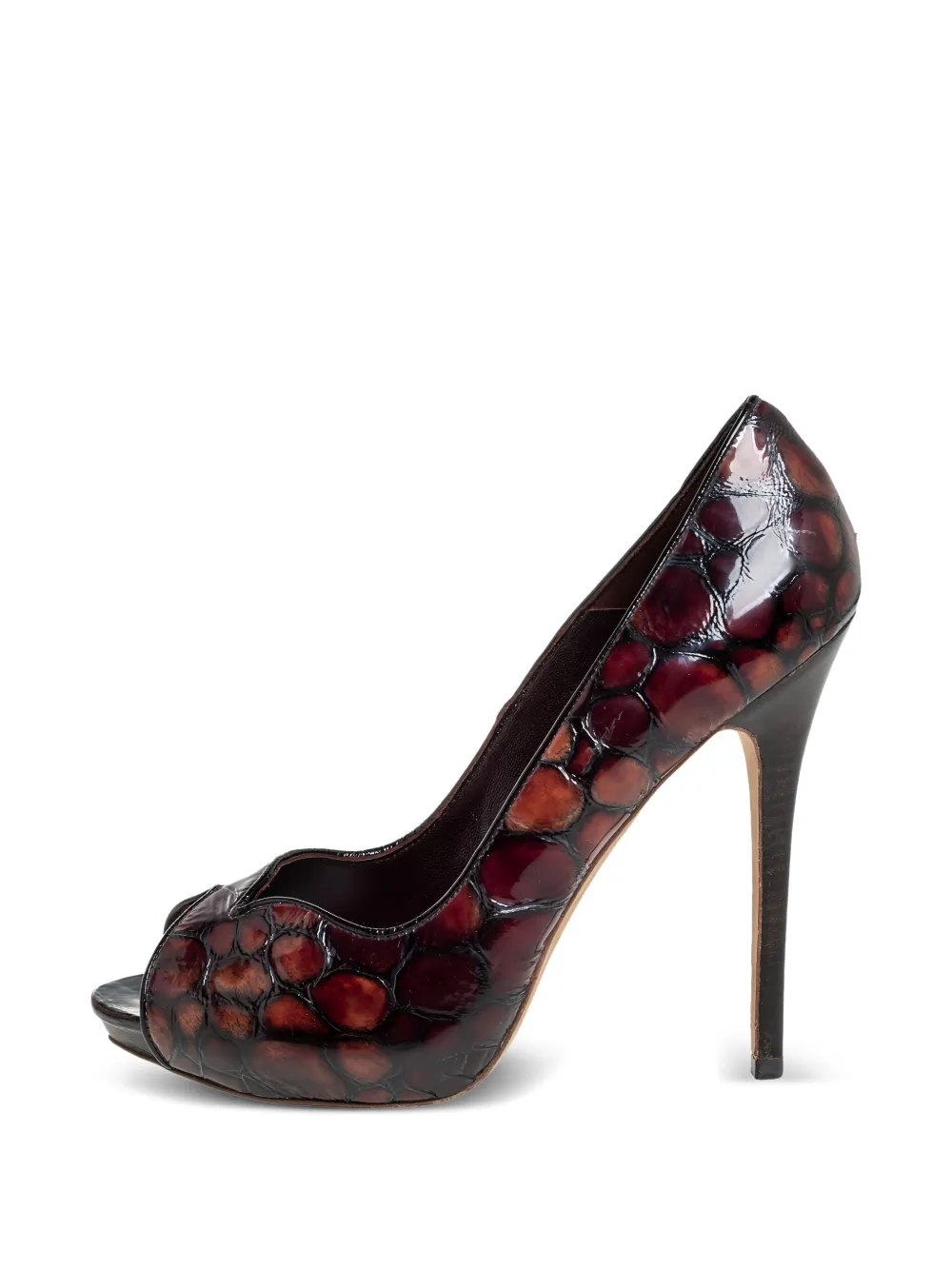 Alexander McQueen Pre-Owned 130 mm leren pumps met hak - Bruin