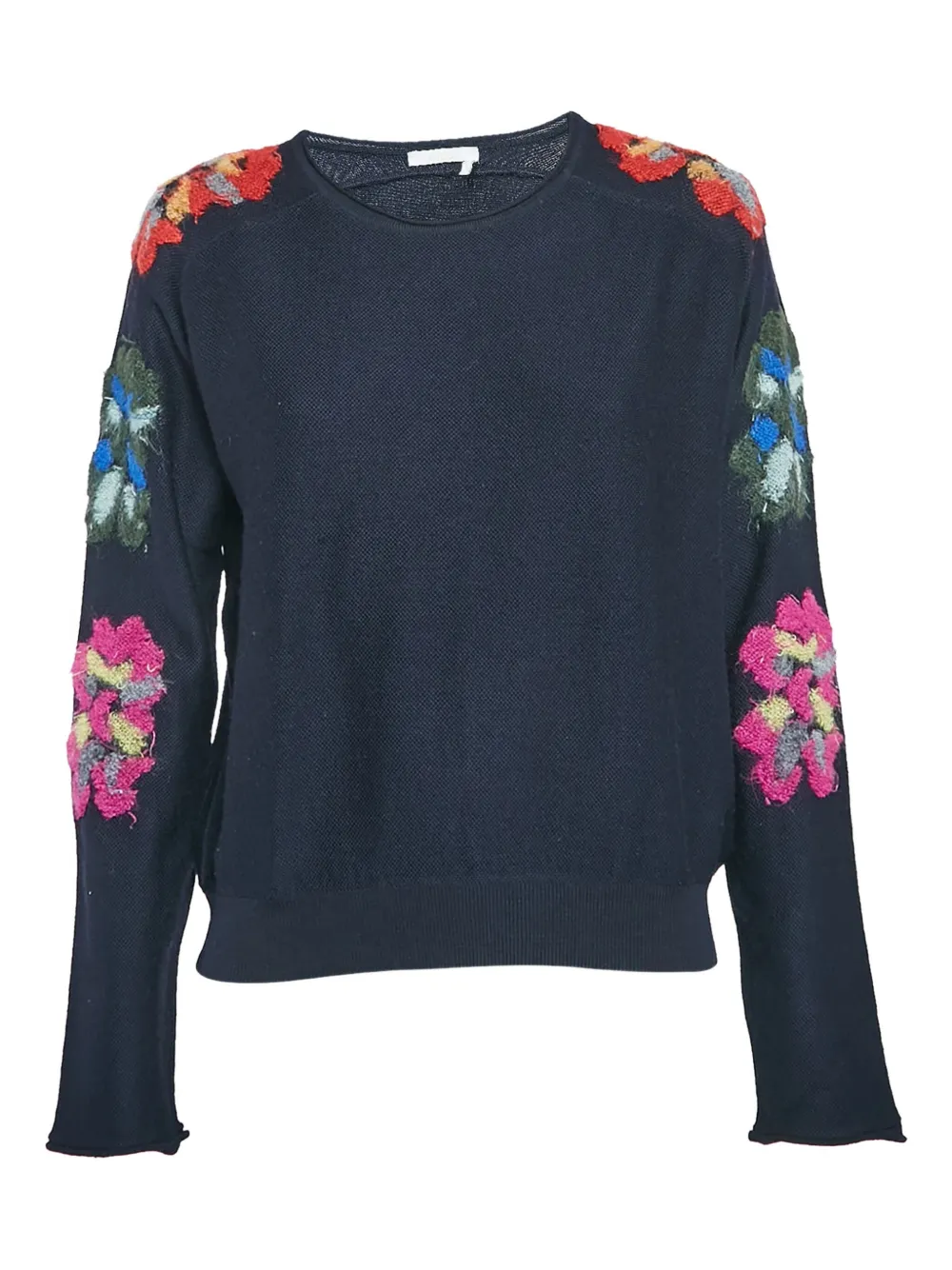 Chloé Pre-Owned embroidered wool sweater | Blue | Image 1