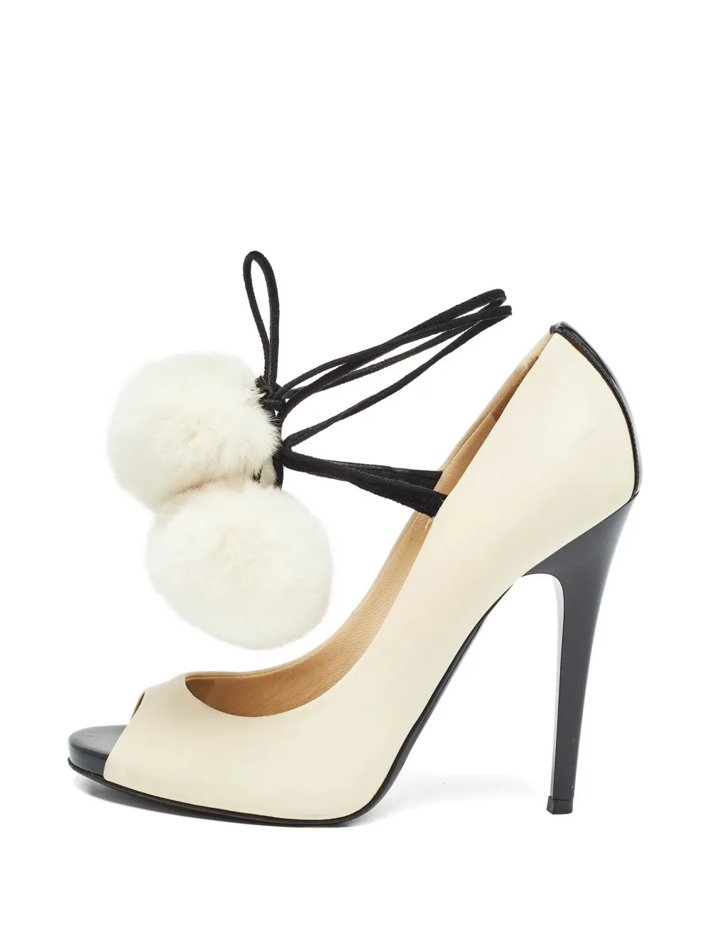 Jimmy Choo Pre-Owned lace-up leather pumps - Nude