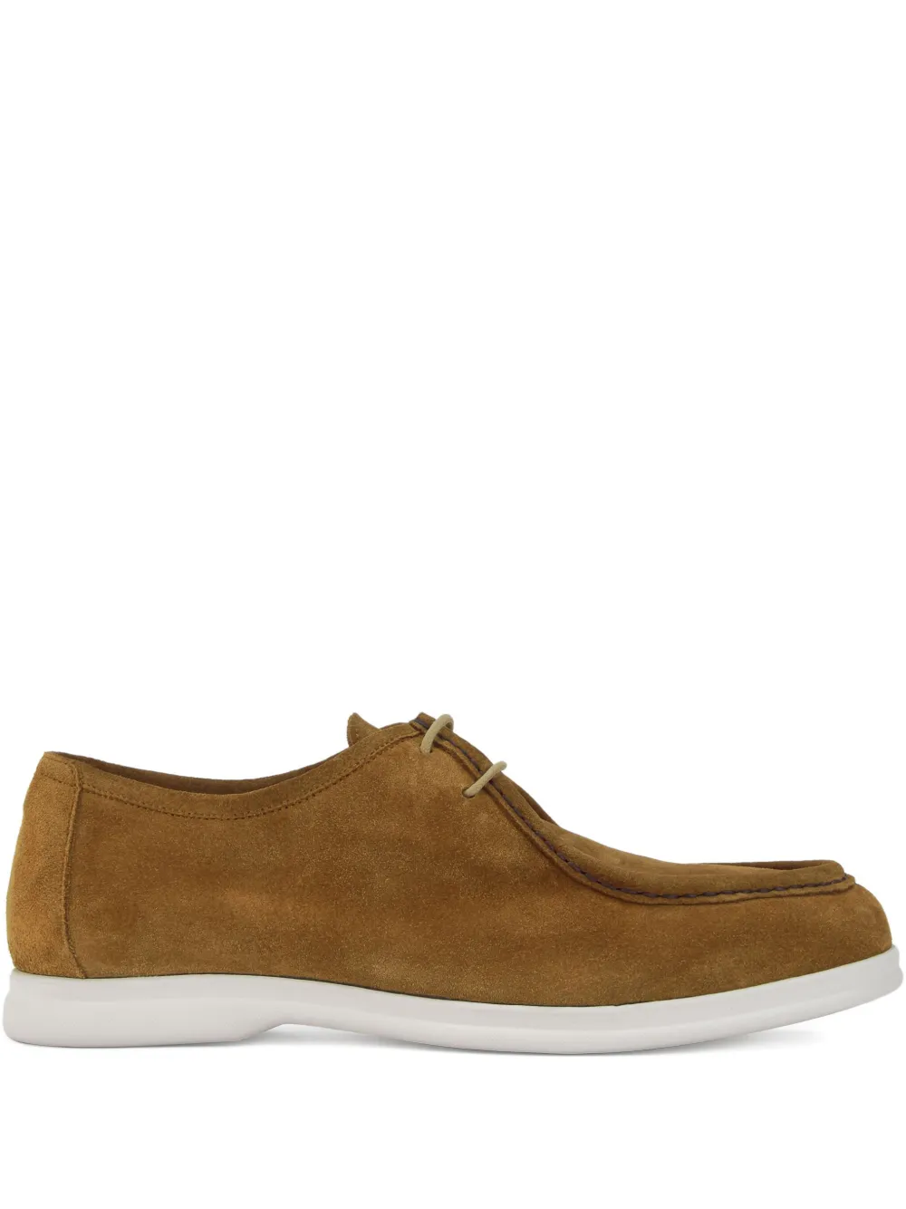 CALCE lace-up suede shoes Brown
