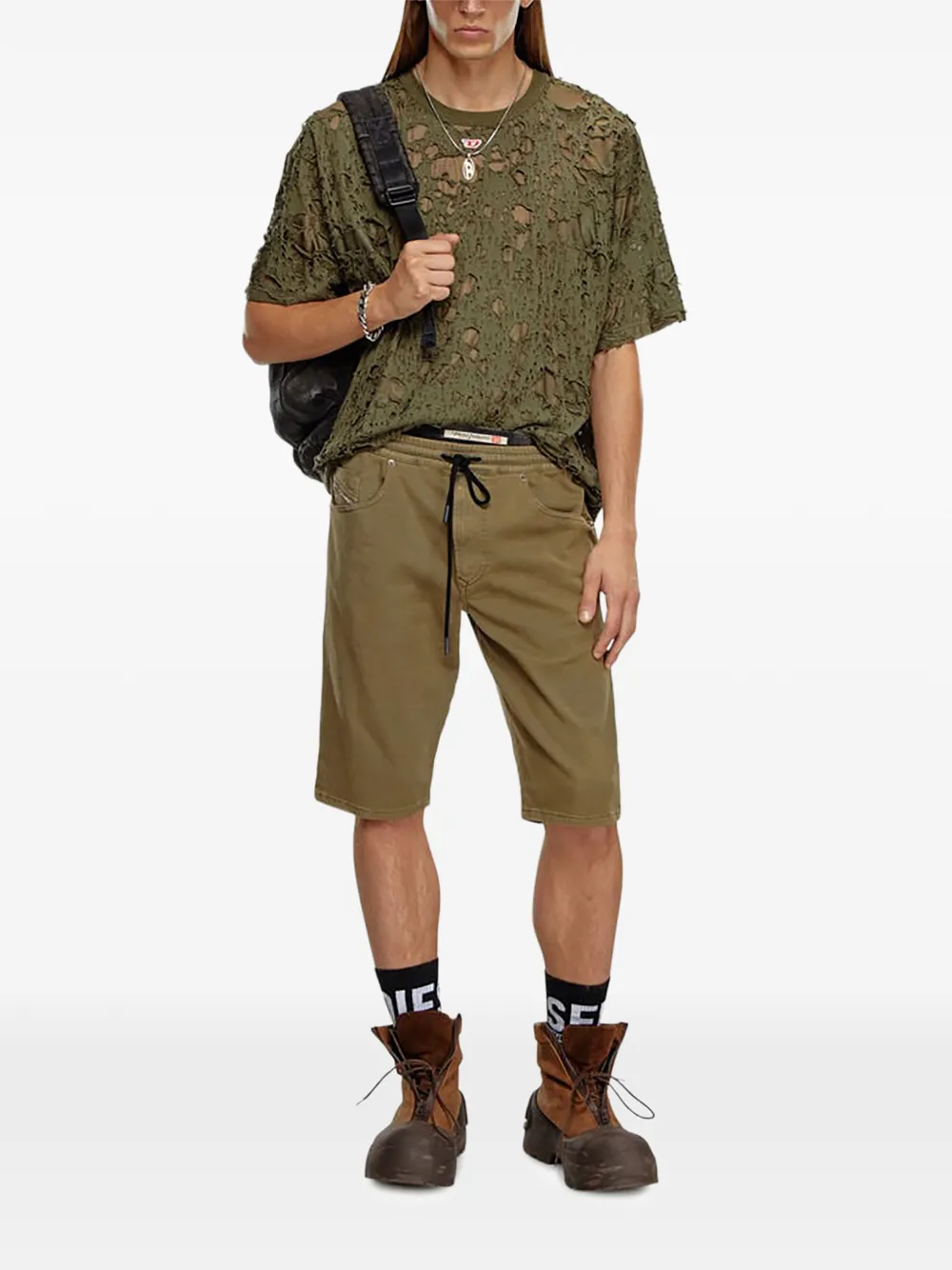 Diesel 2033 D-Krooley shorts - Groen