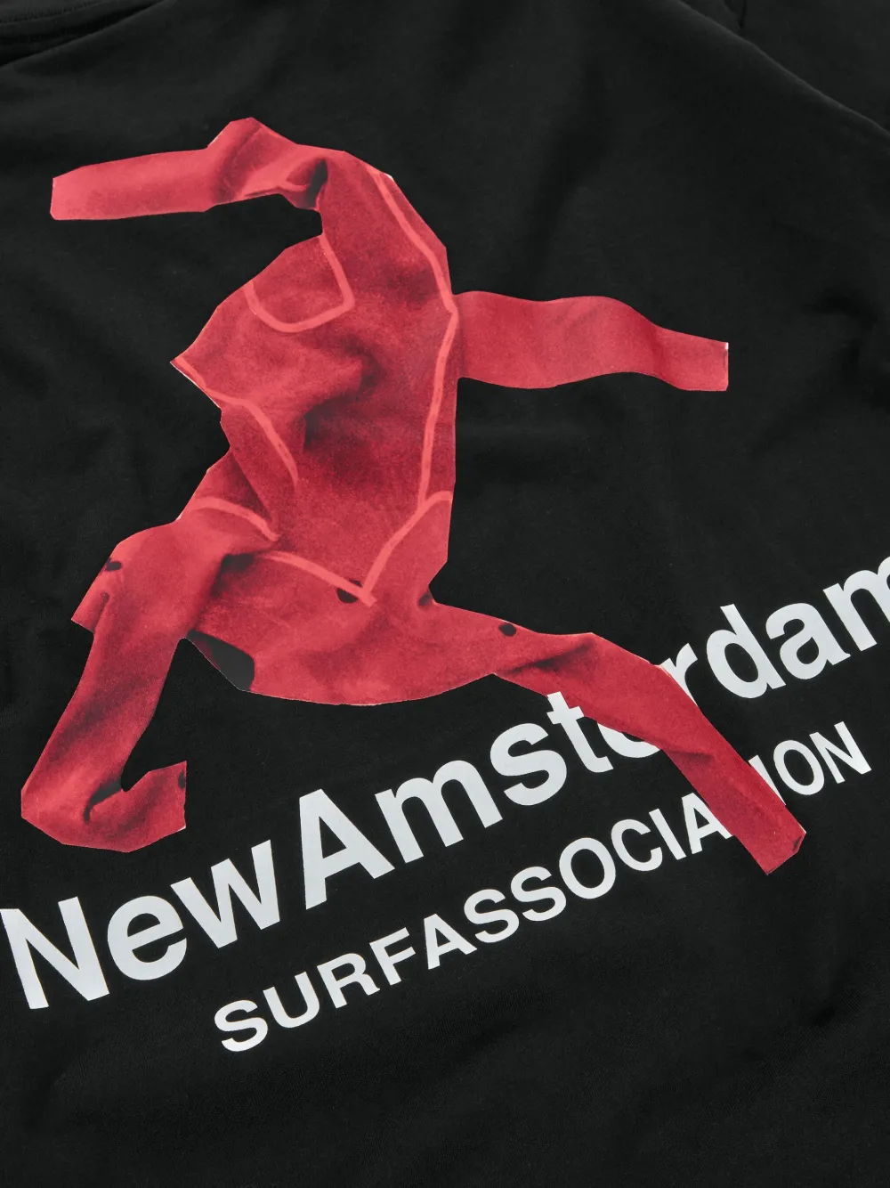 NEW AMSTERDAM hand-print graphic T-shirt - Zwart