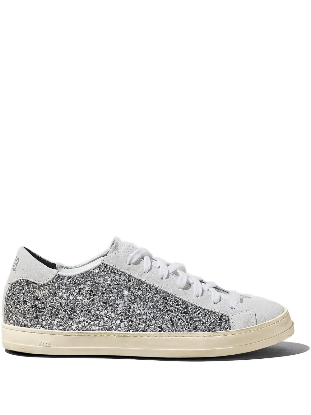 P448 John Glitter Suede Sneakers In Gray