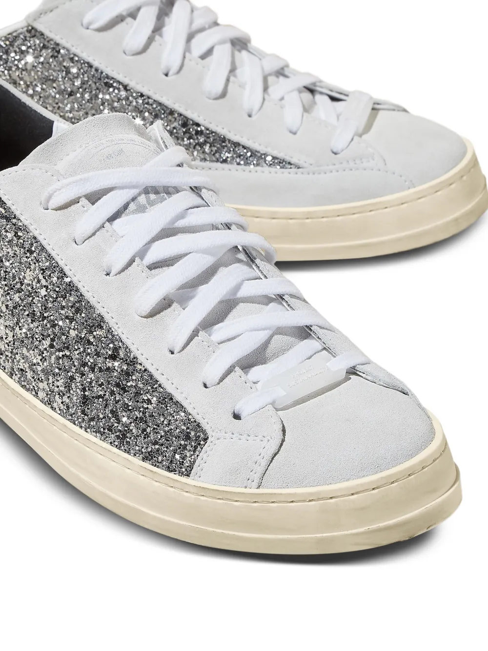 P448 John suède sneakers met glitter Wit