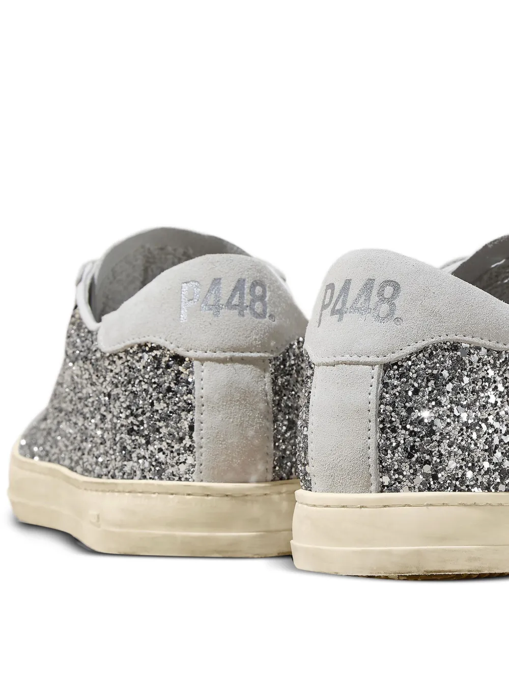 P448 John suède sneakers met glitter Wit