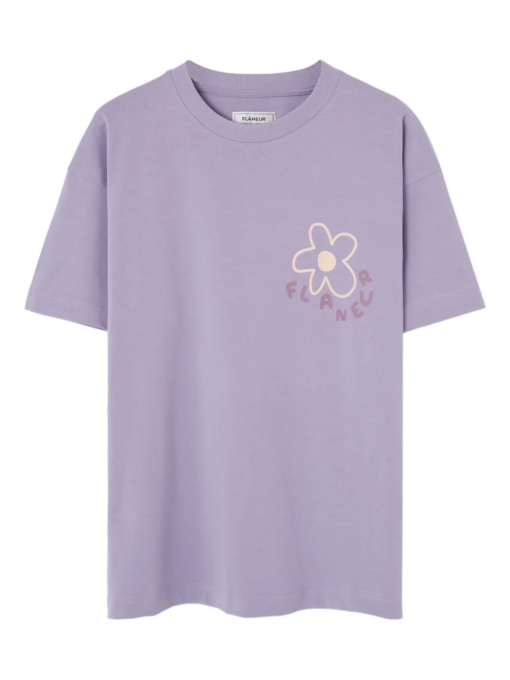 flower-print T-shirt