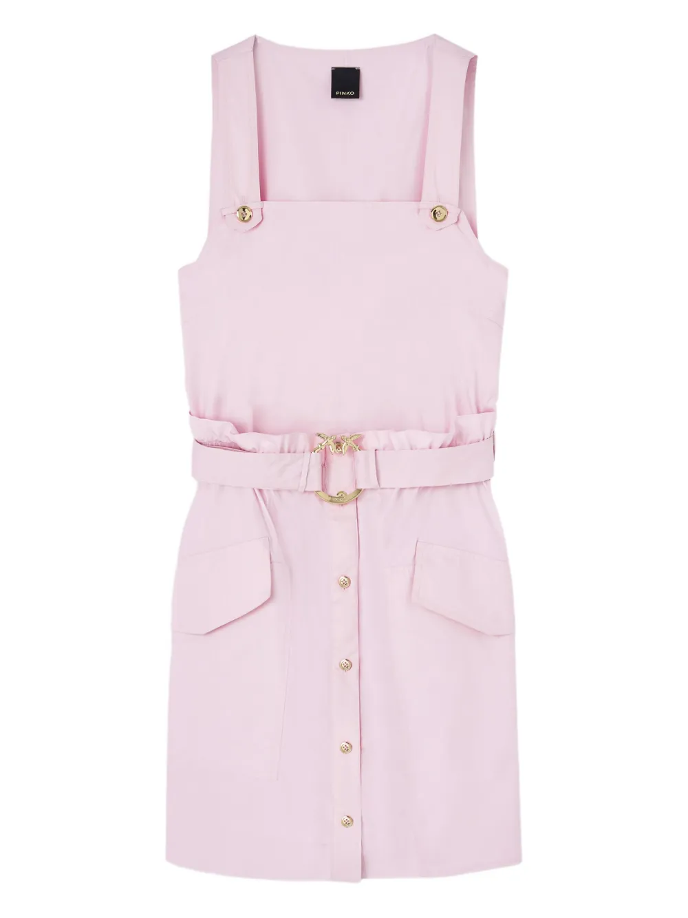 PINKO buttoned-up belted dress Roze