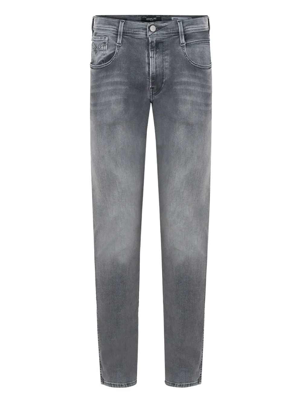 faded-finish jeans