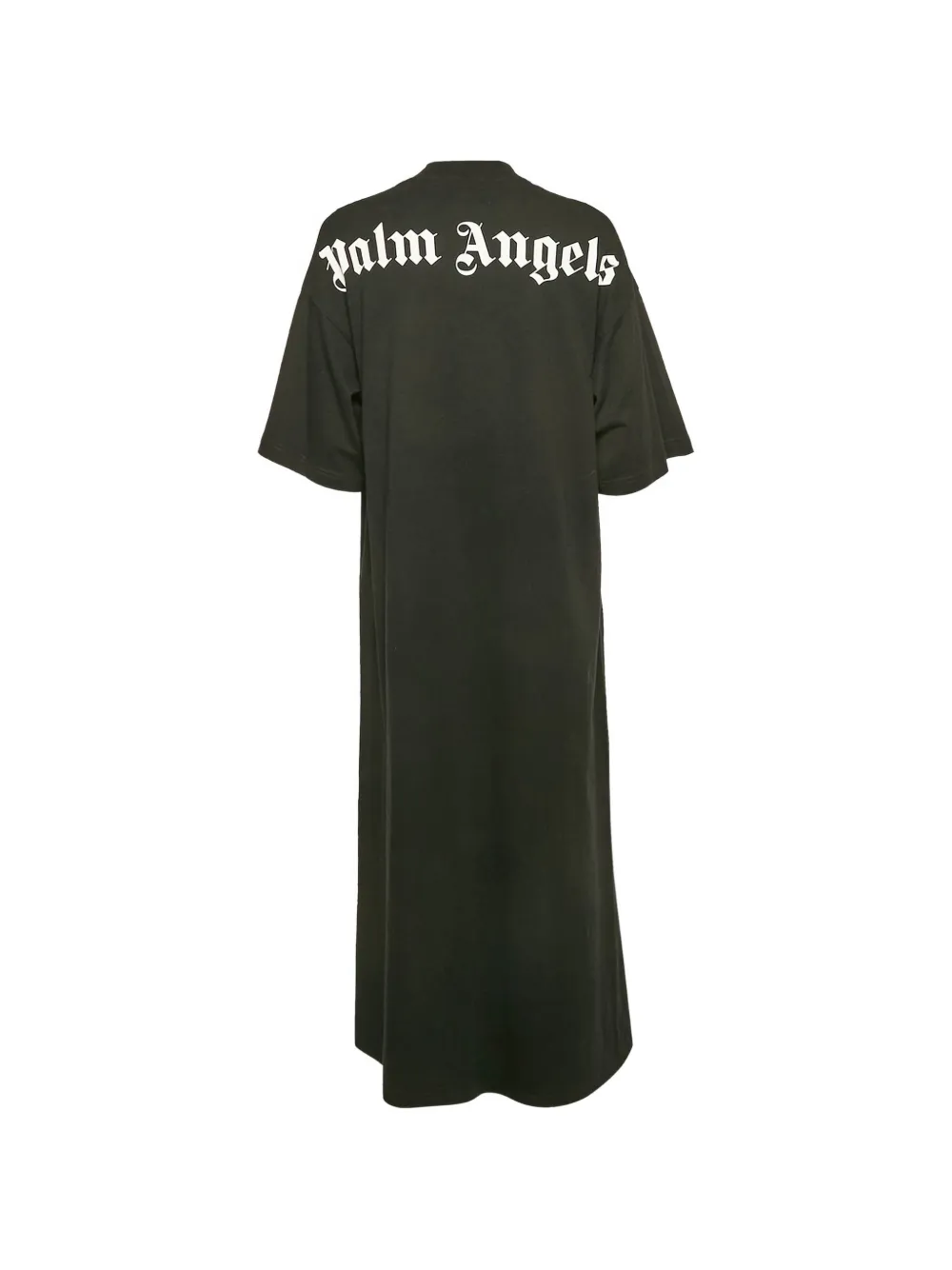 Palm Angels T-shirtjurk met logoprint - Zwart
