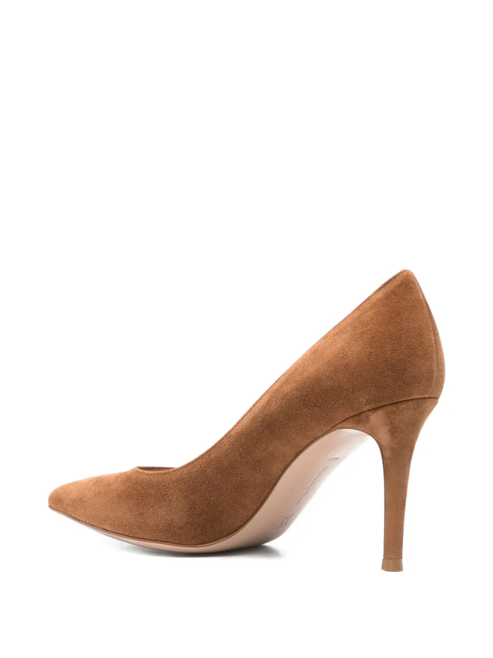 Gianvito Rossi 85mm Gianvito pointed-toe suede pumps Brown