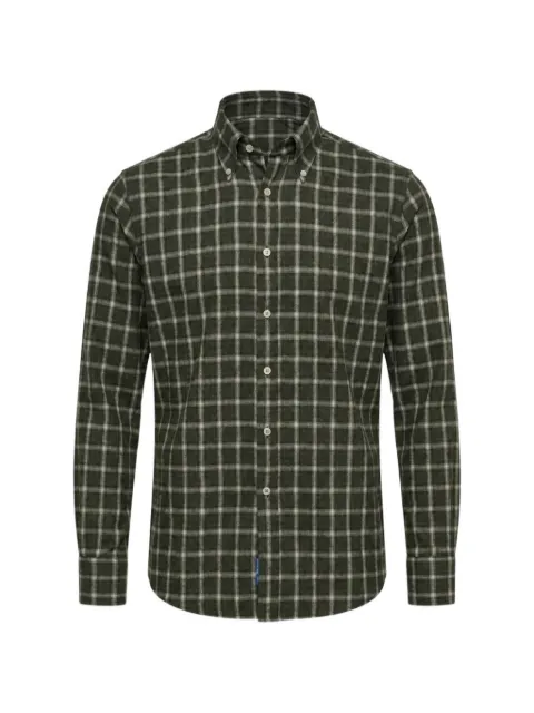 Xacus check-pattern button-down shirt