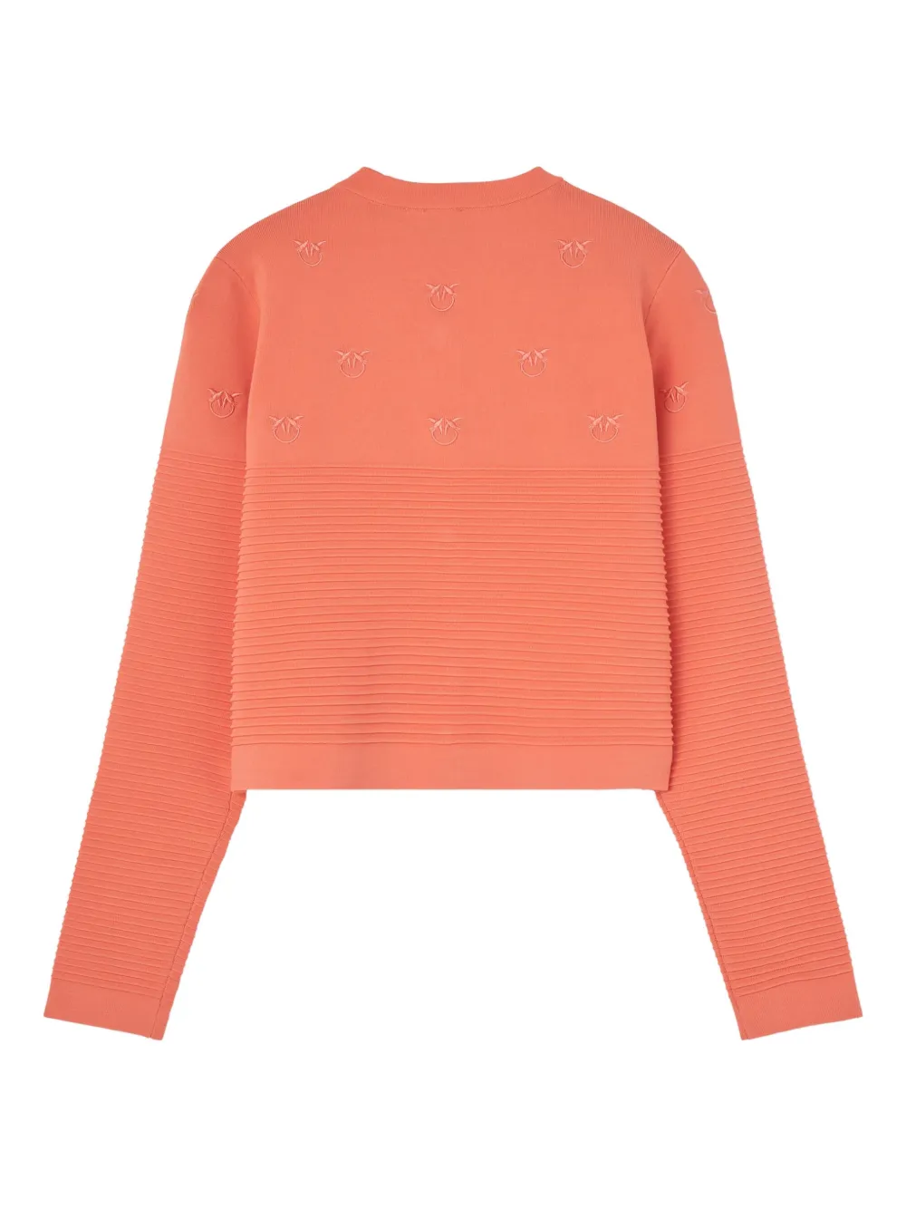 PINKO motif-embroidered ribbed jacket Roze