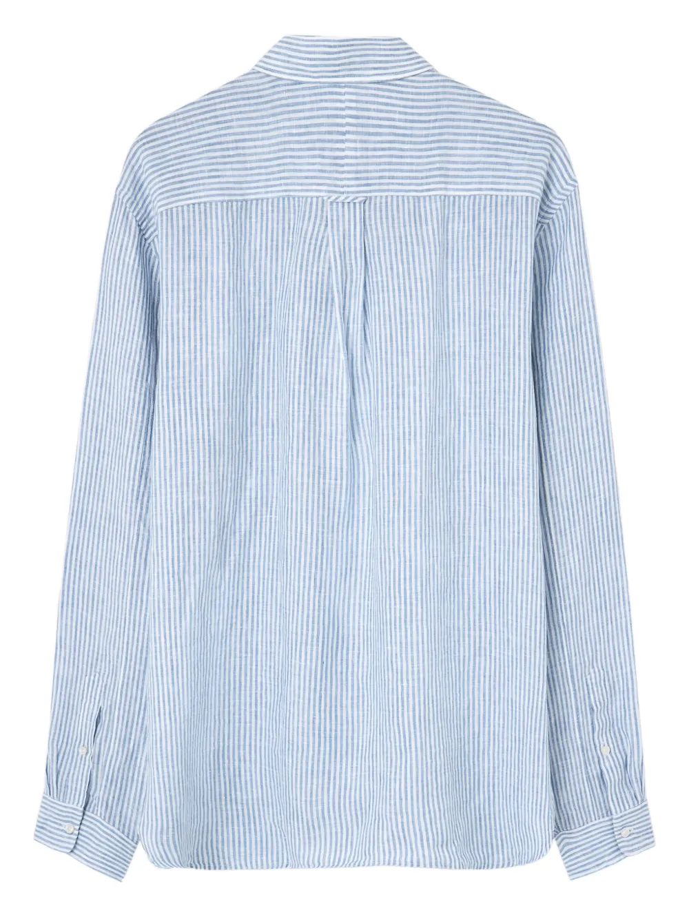 Xacus striped linen shirt - Blauw
