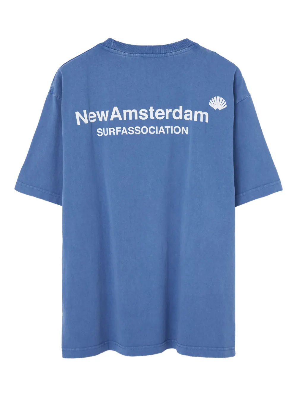 NEW AMSTERDAM shell-logo cotton T-shirt - Blauw