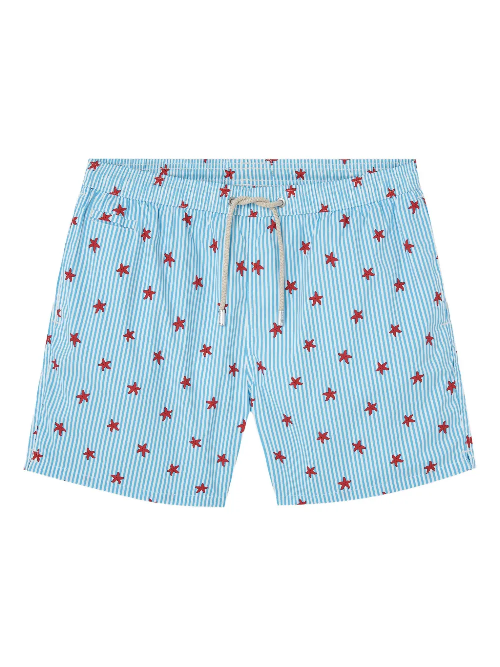 MC2 Saint Barth Gestreepte zwembroek met zeesterprint Blauw