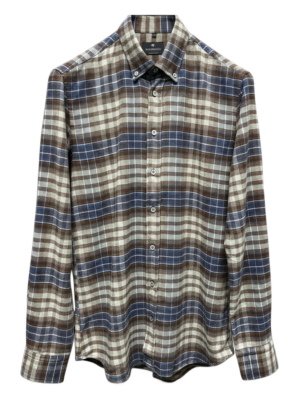 Bastoncino buttoned checked-pattern shirt | Blue | Image 1