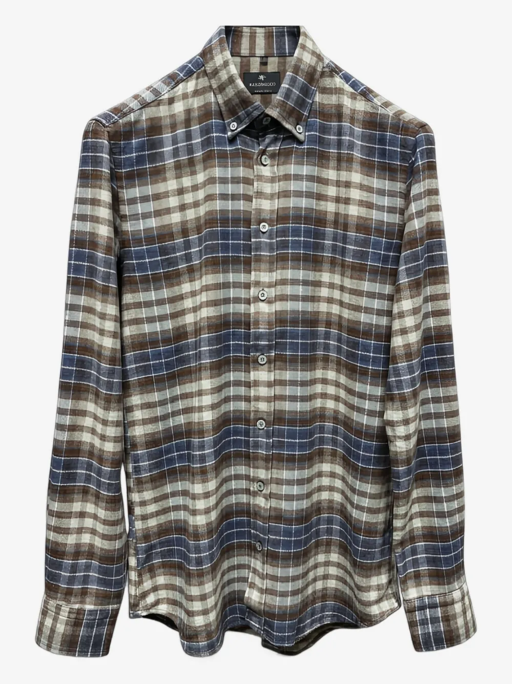 Bastoncino buttoned checked-pattern shirt | Blue | Image 1