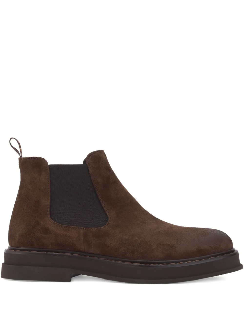 CALCE elastic-panel suede chelsea boots | Brown | Image 1