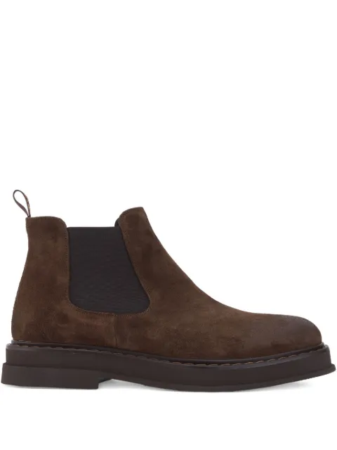 CALCE elastic-panel suede chelsea boots