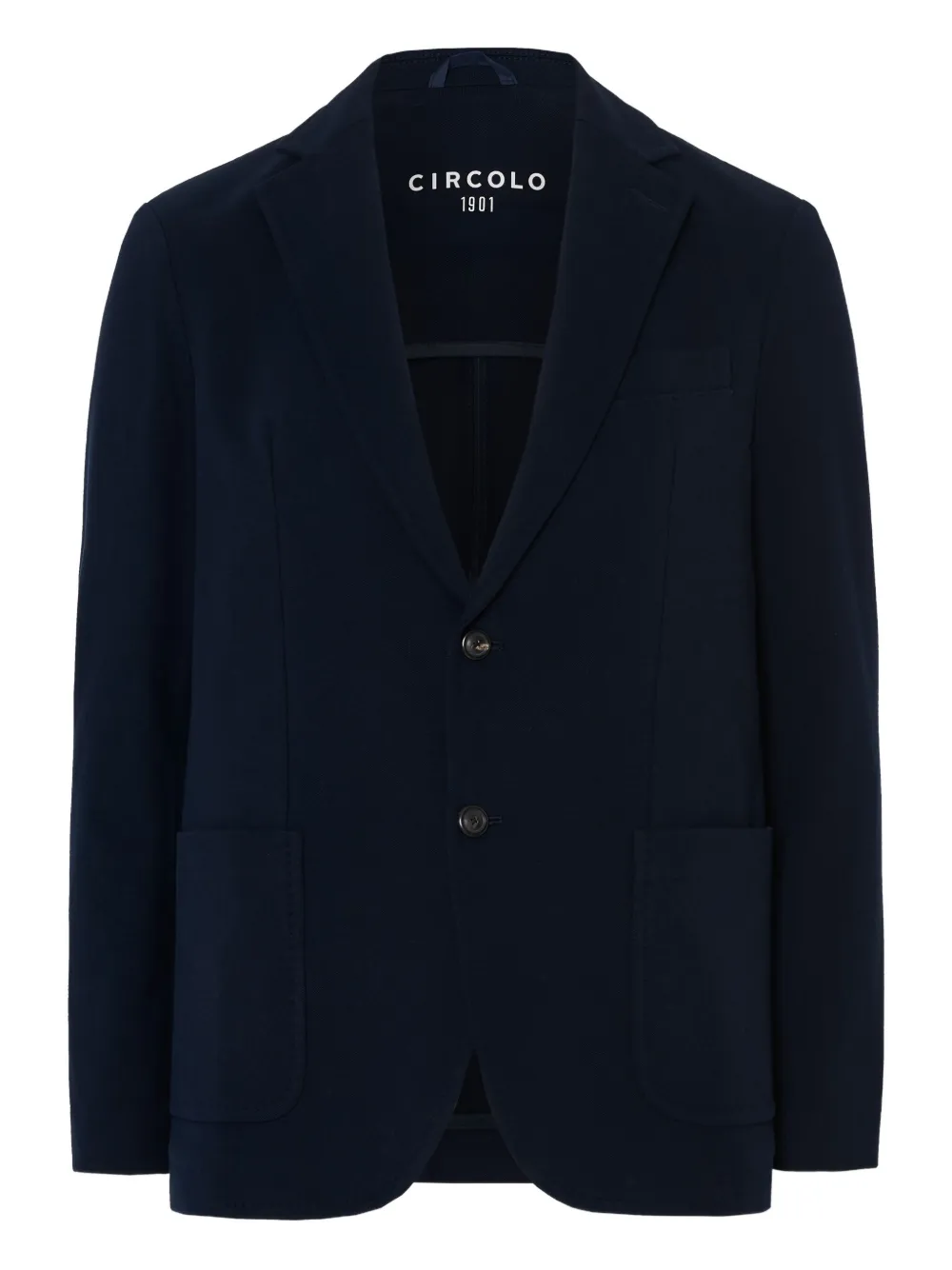 two-buttons patch-pockets blazer