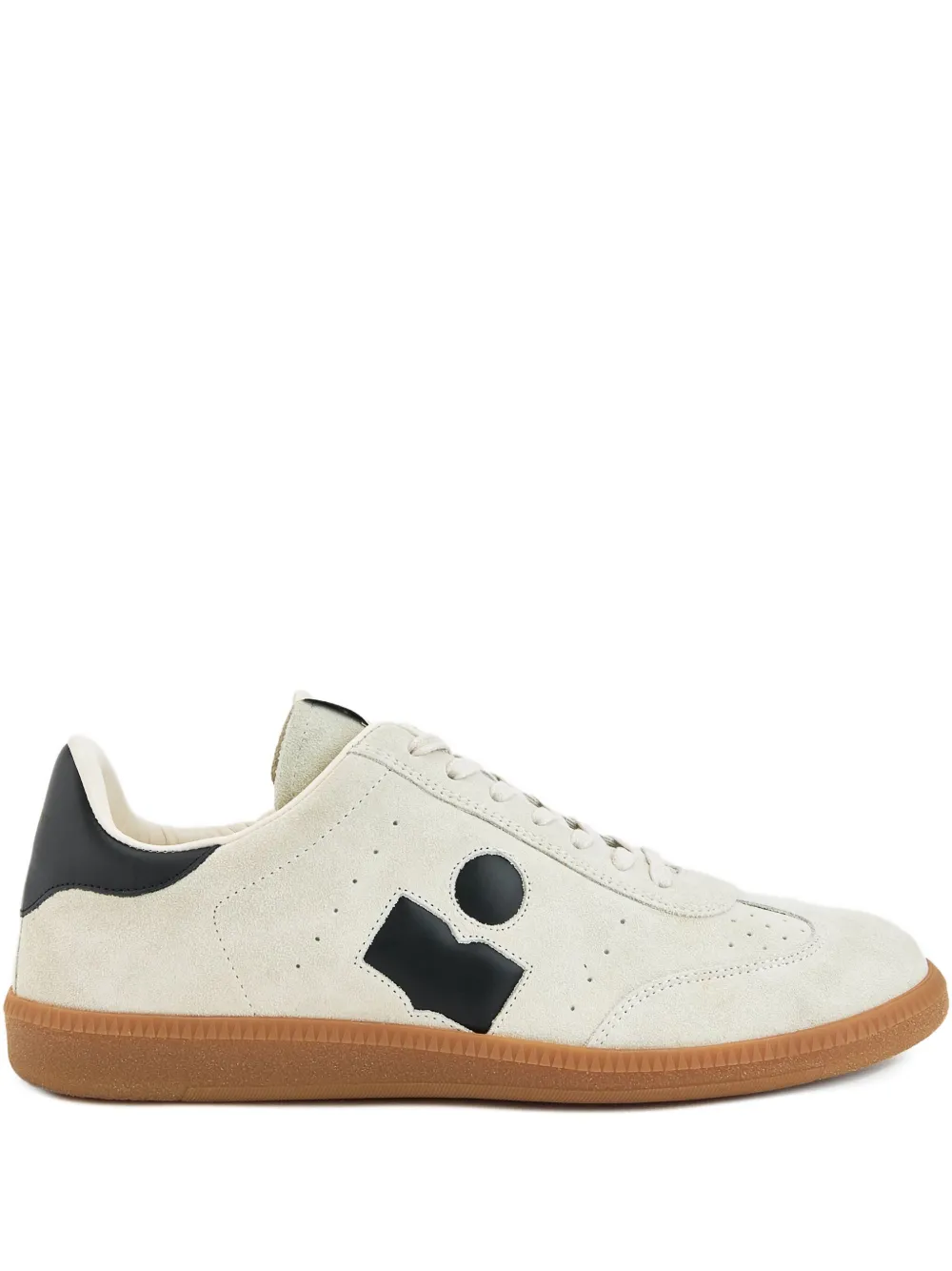 MARANT Brycy suede-logo sneakers Neutrals