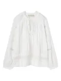 Vanessa Bruno Elim lace-insert pleated blouse - White
