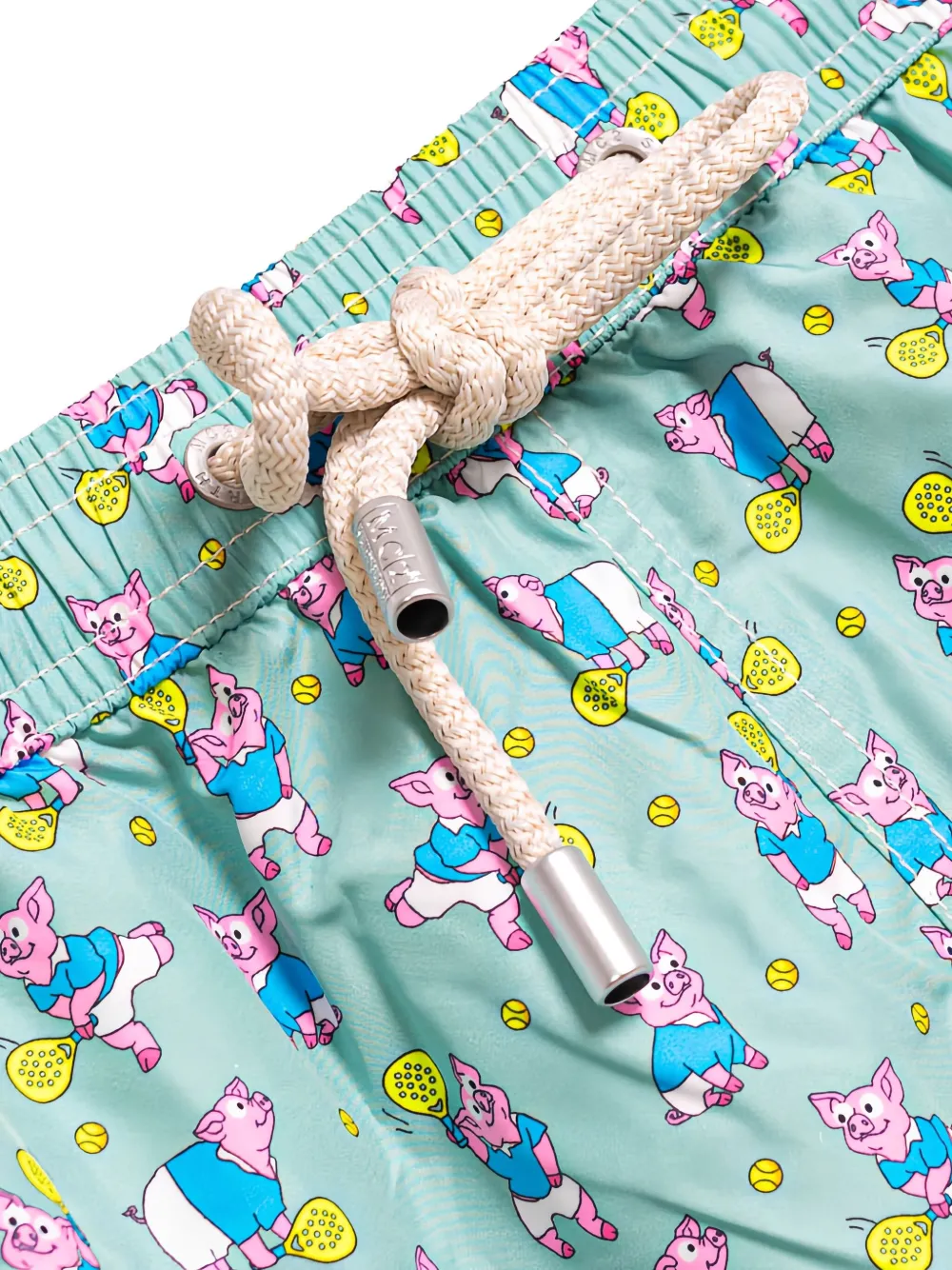 MC2 Saint Barth pig-print drawstring swim shorts Groen