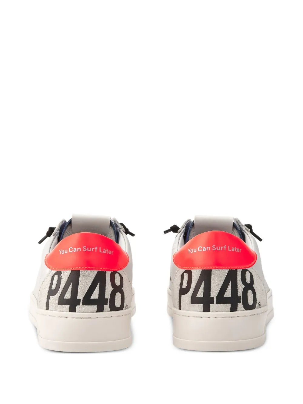 P448 Jack sneakers met geperforeerd logo Beige