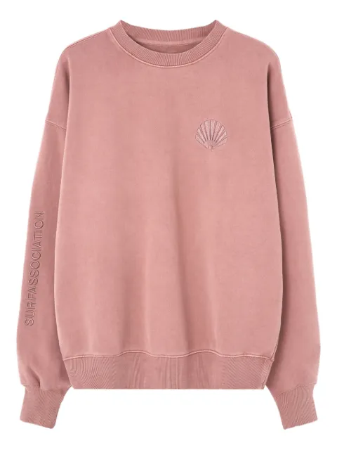 NEW AMSTERDAM shell-embroidered sleeve-logo sweatshirt
