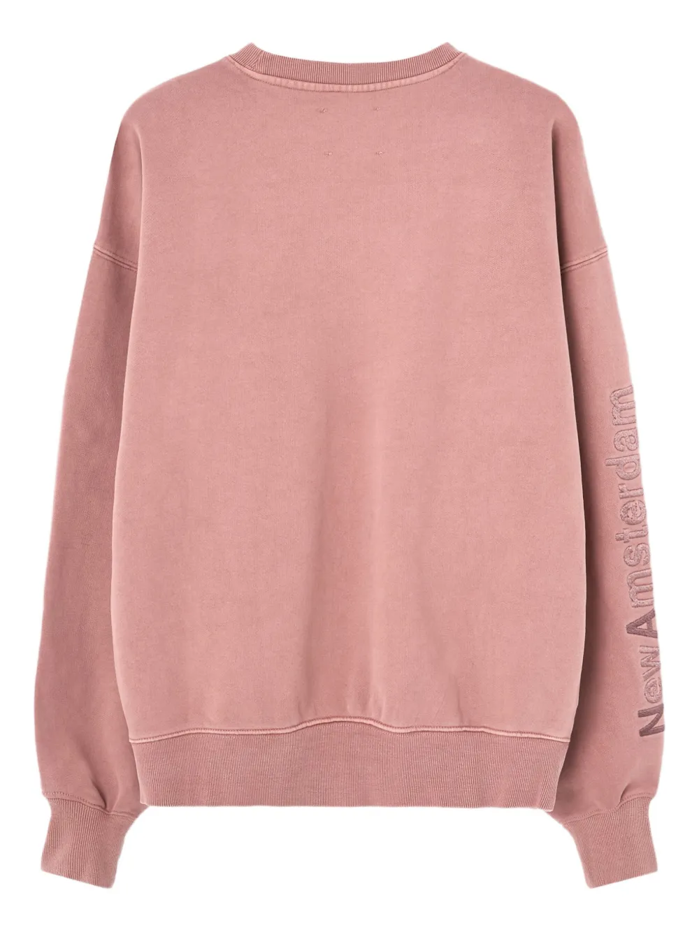 NEW AMSTERDAM shell-embroidered sleeve-logo sweatshirt - Roze