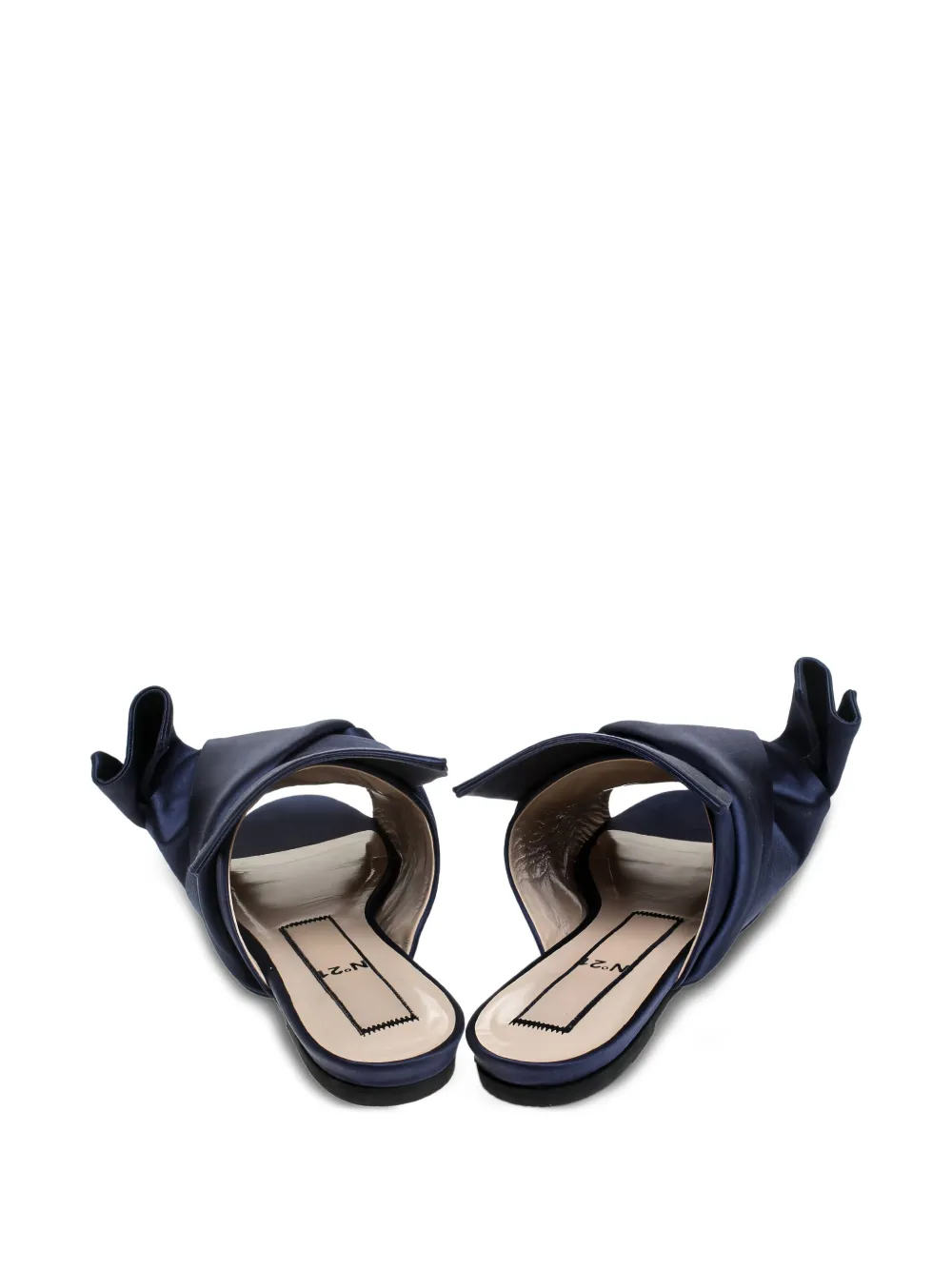 Nº21 Satijnen sandalen verfraaid met knoop - Blauw