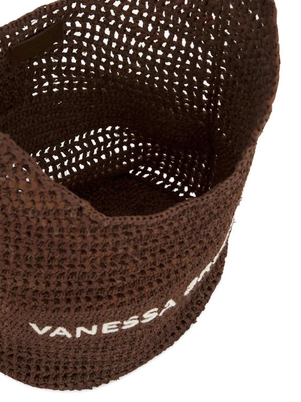 Vanessa Bruno Crochet-detail Shoulder Bag In Brown
