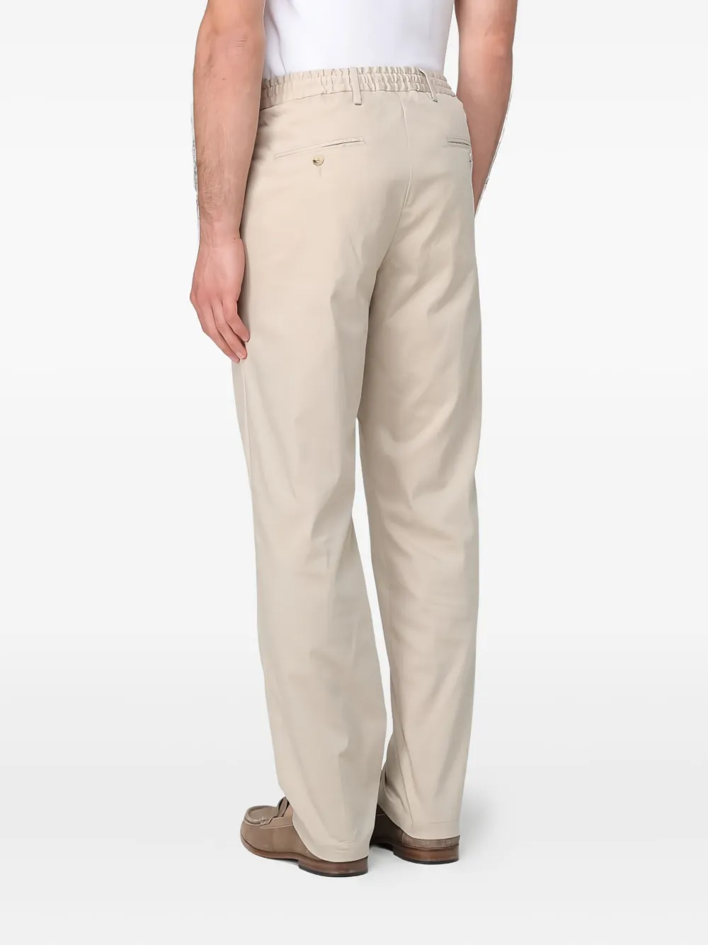 Manuel Ritz Broek met trekkoord en plooidetails - Beige