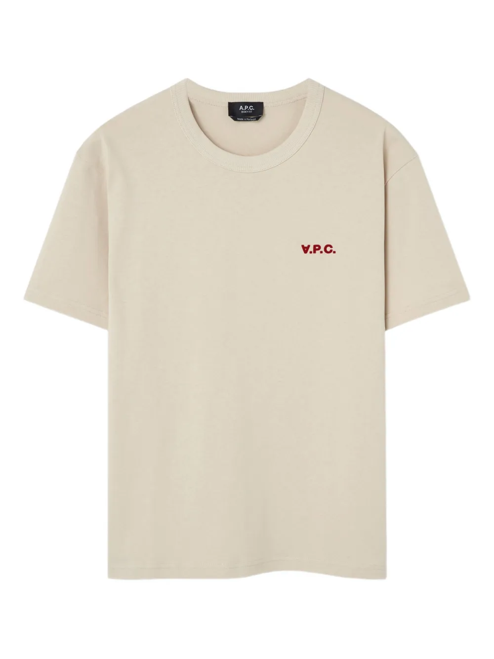 A.P.C. playera con cuello redondo y logo bordado | neutro | Image 1