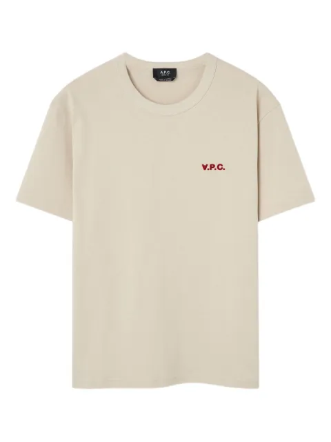A.P.C. logo-embroidered crew-neck T-shirt