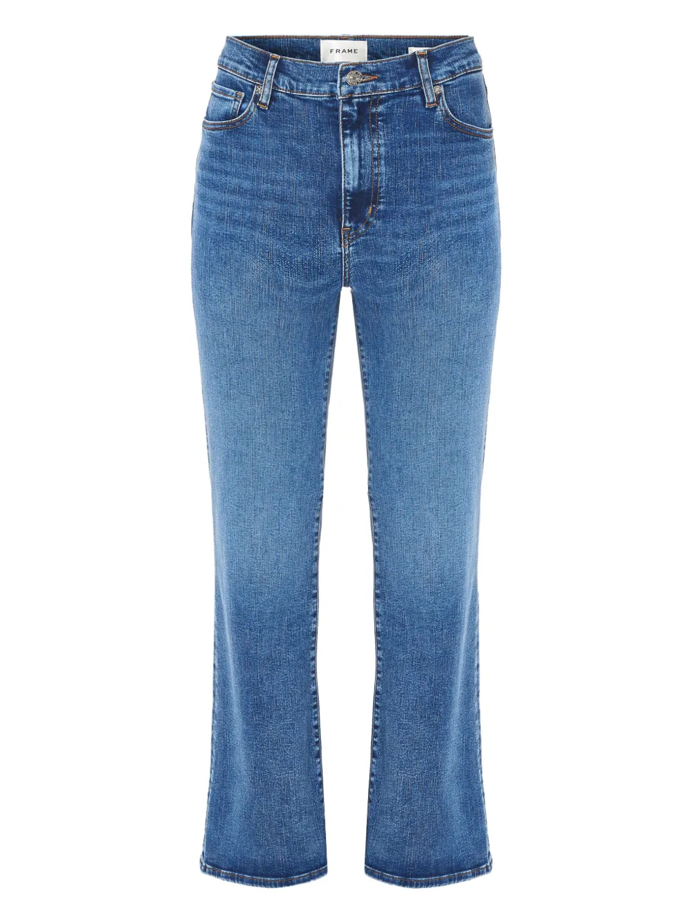five-pocket washed jeans