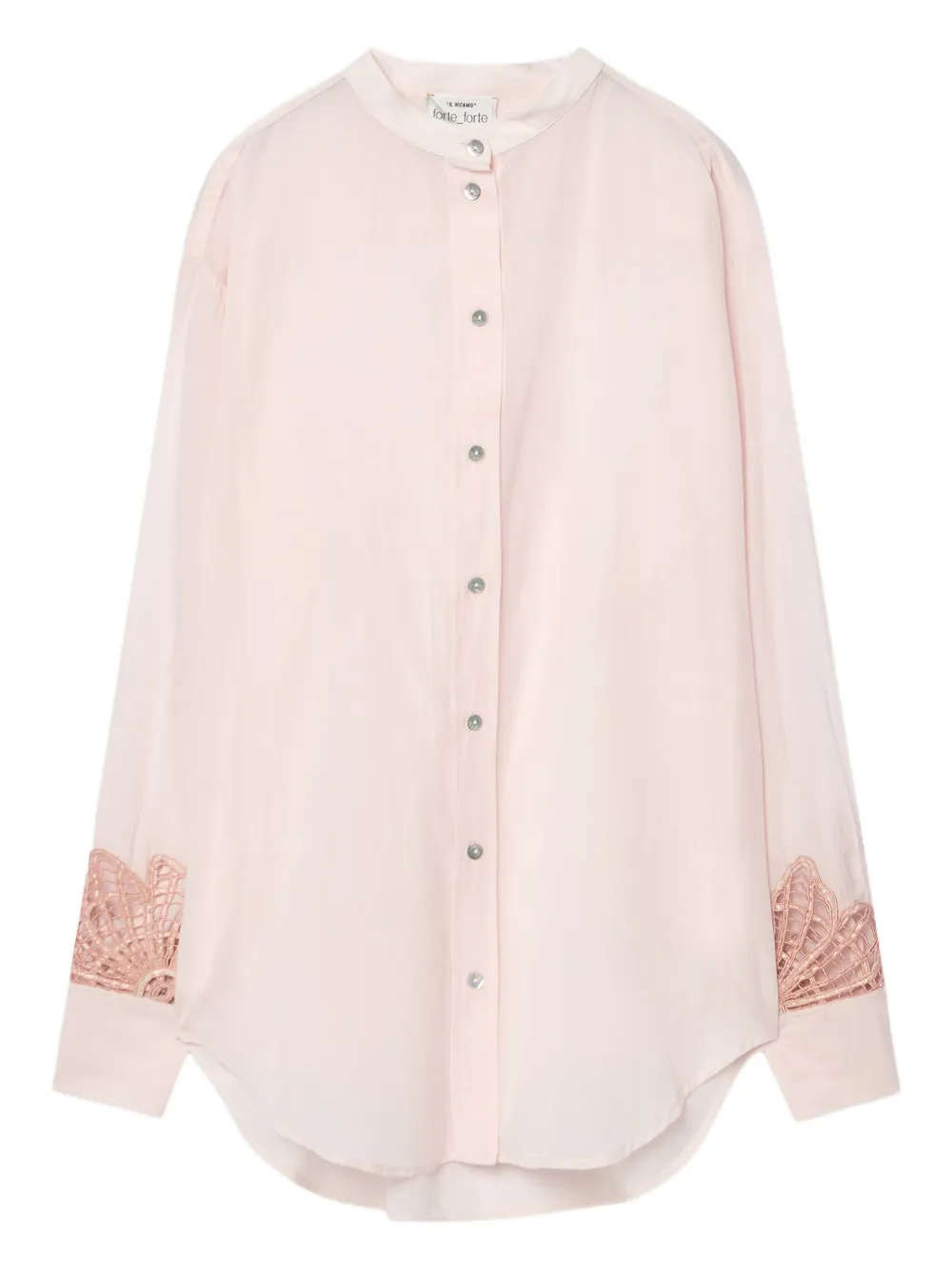 lace-embellished shirt