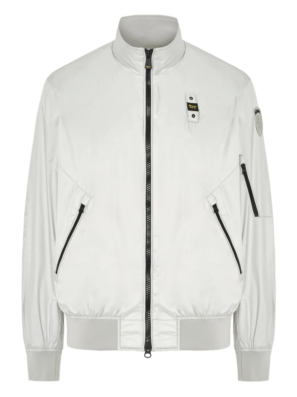 Blauer zip-fastening bomber jacket Beige